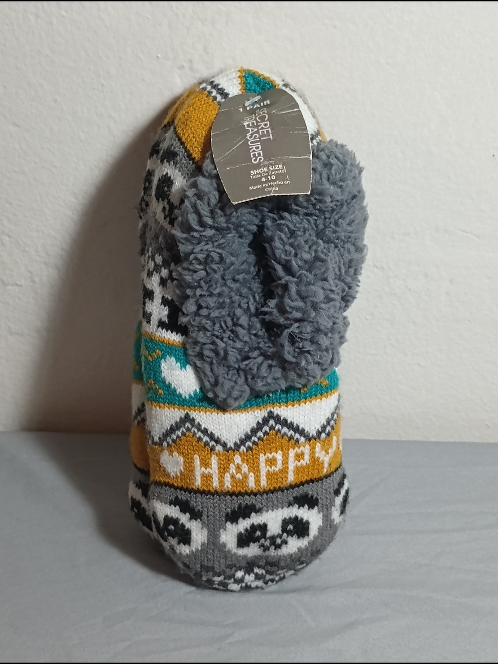 Secret Treasures Women's Happy Panda Slipper Socks
